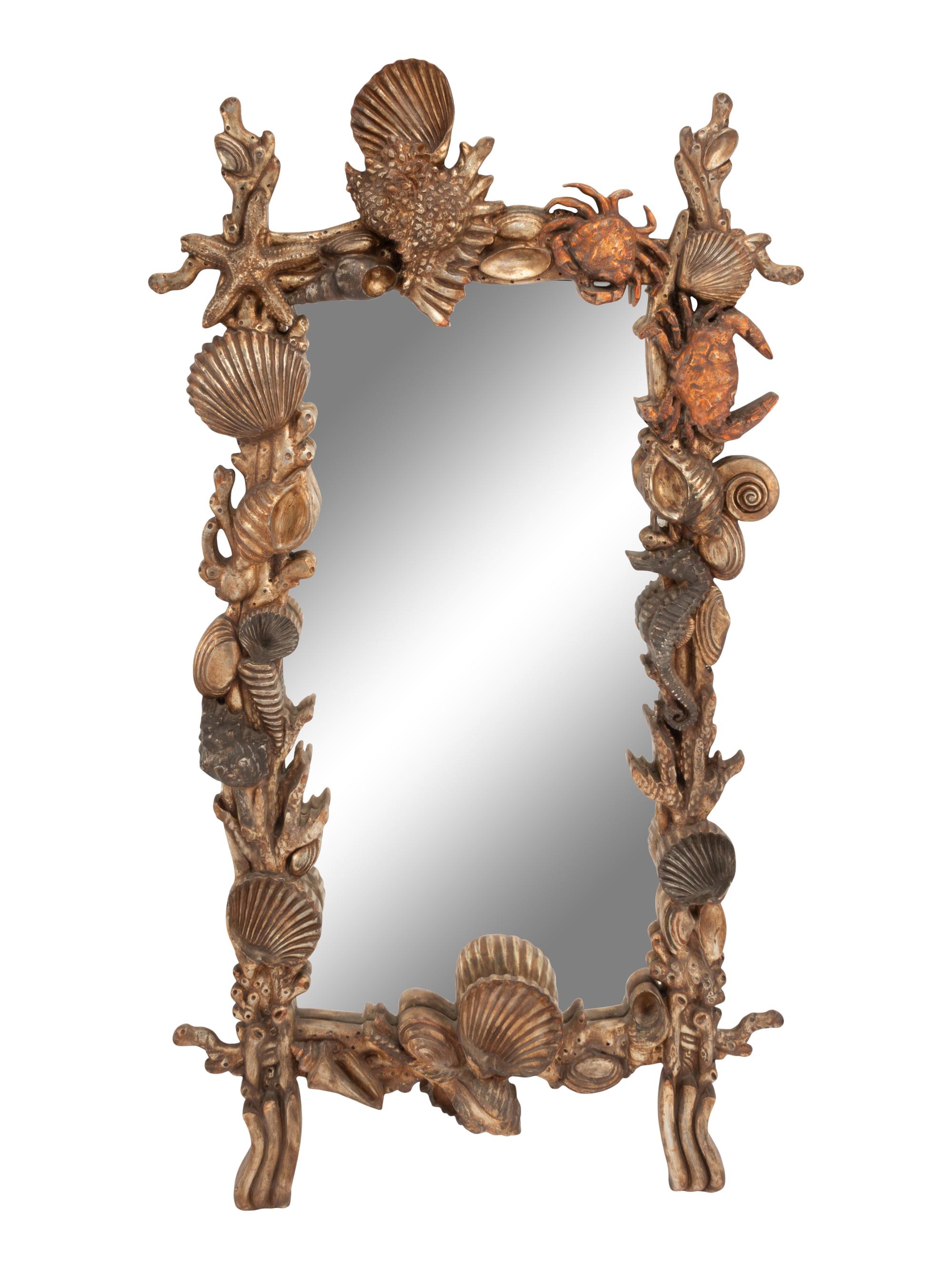 An Italian Grotto Style Mirror