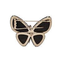 VAN CLEEF & ARPELS, WOOD AND DIAMOND BUTTERFLY BROOCH