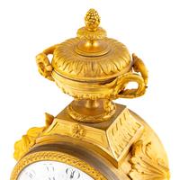 A French Neoclassical Gilt Bronze Mantel Clock