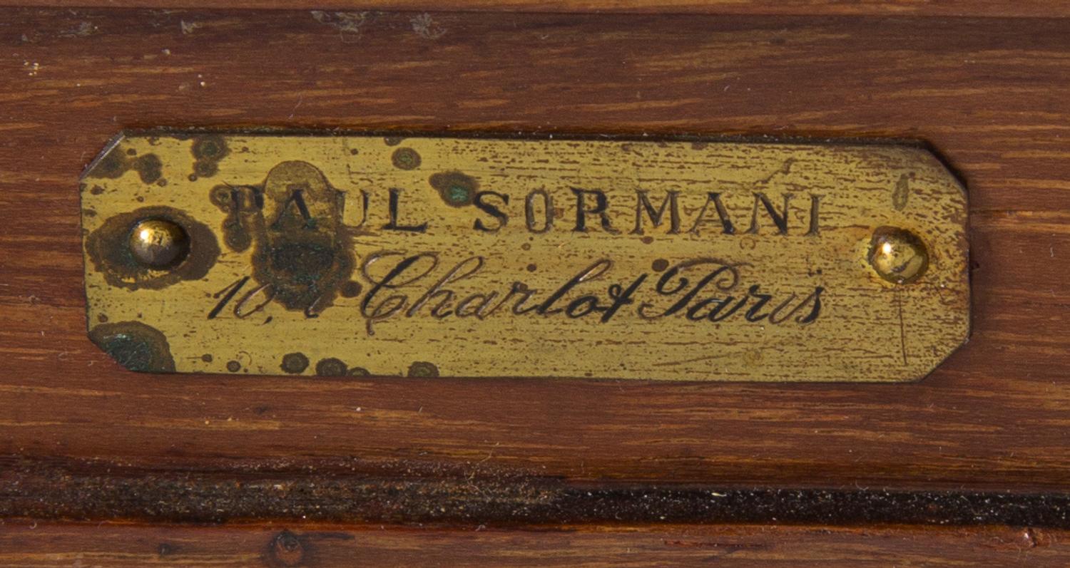 A Louis XVI Style Gilt Bronze Mounted Mahogany Salon Suite Height of canape 38 1/4 x width 63 x depth 31 3/4 inches. — PAUL SORMANI, PARIS, CIRCA 1900