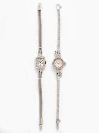 COLLECTION OF WHITE GOLD AND DIAMOND WRISTWATCHES