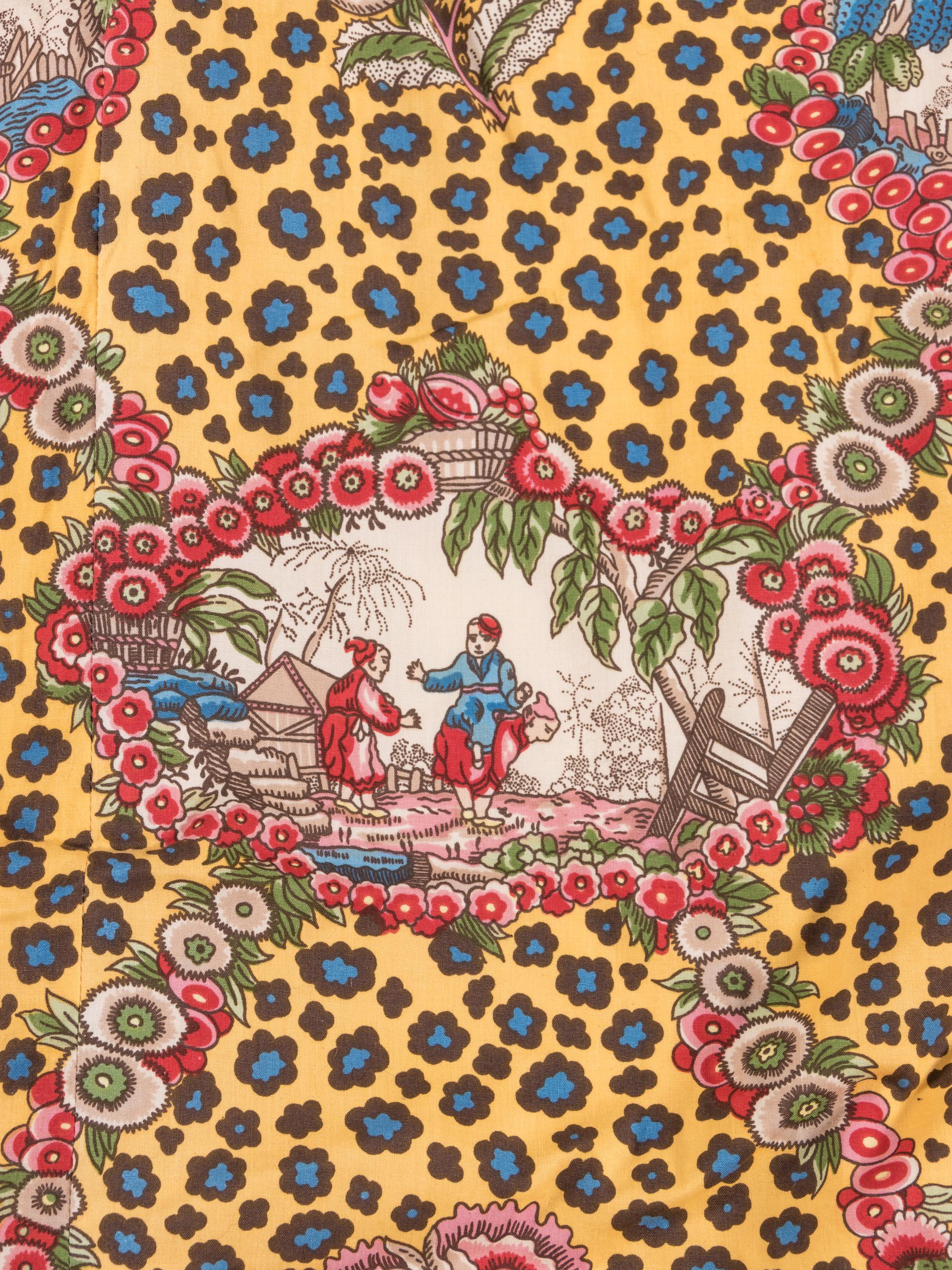 A Set of Cotton Drapery Panels