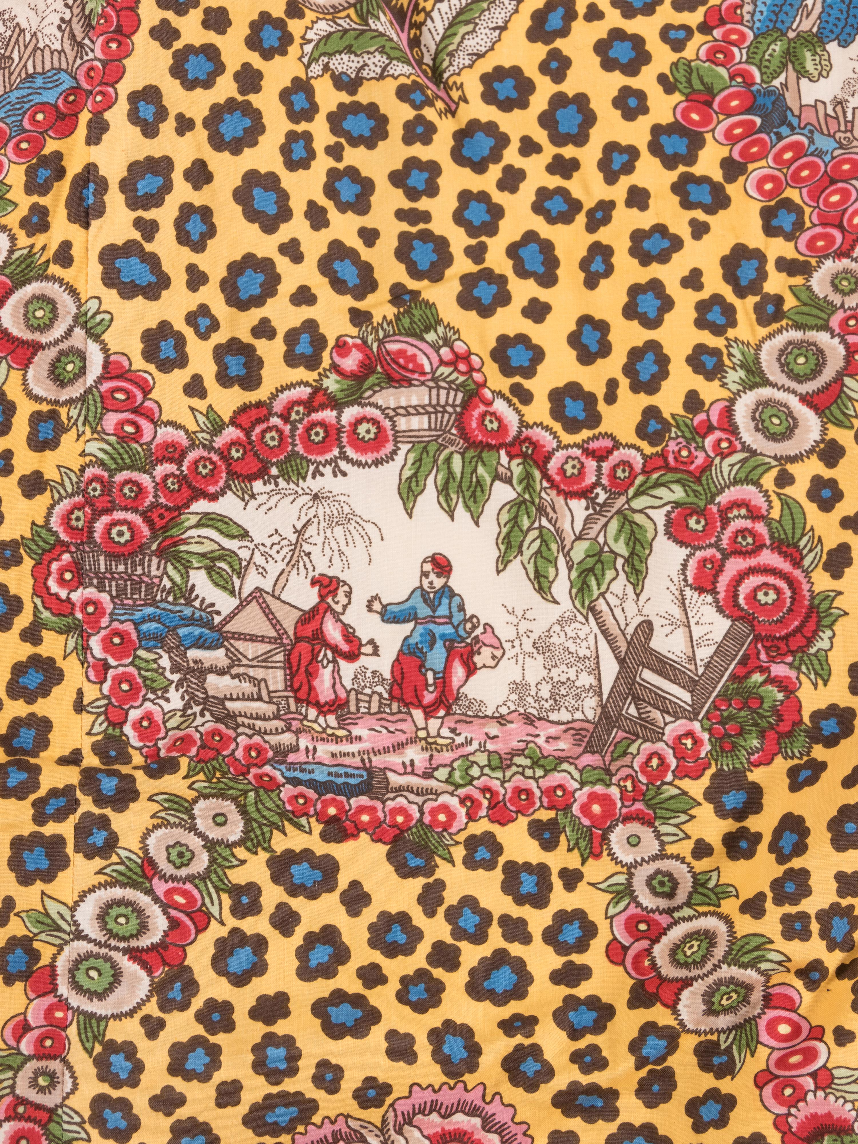A Set of Cotton Drapery Panels