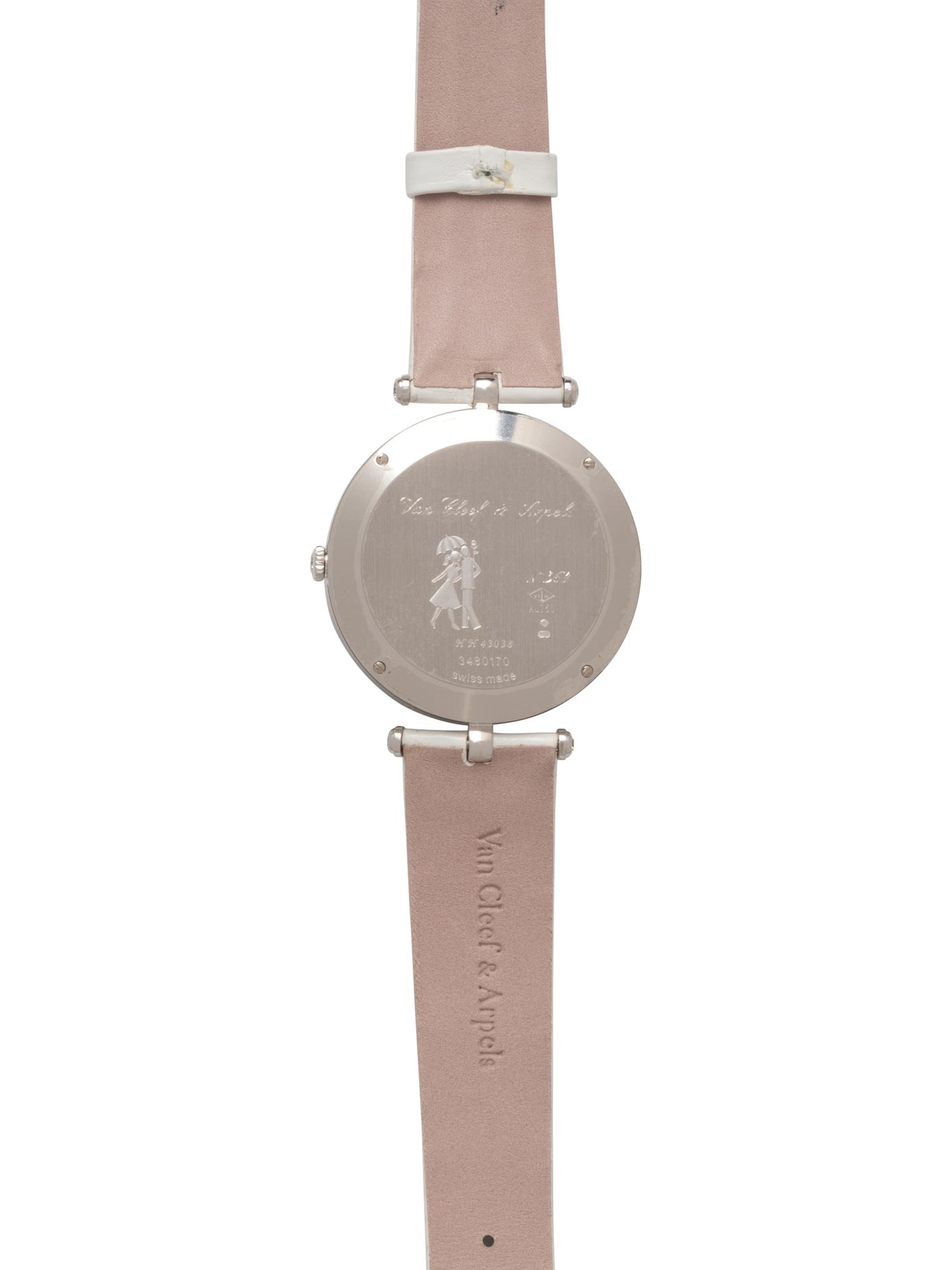 VAN CLEEF & ARPELS, REF. VCARO8TY00 18K WHITE GOLD 'PONT DES AMOUREUX' WATCH