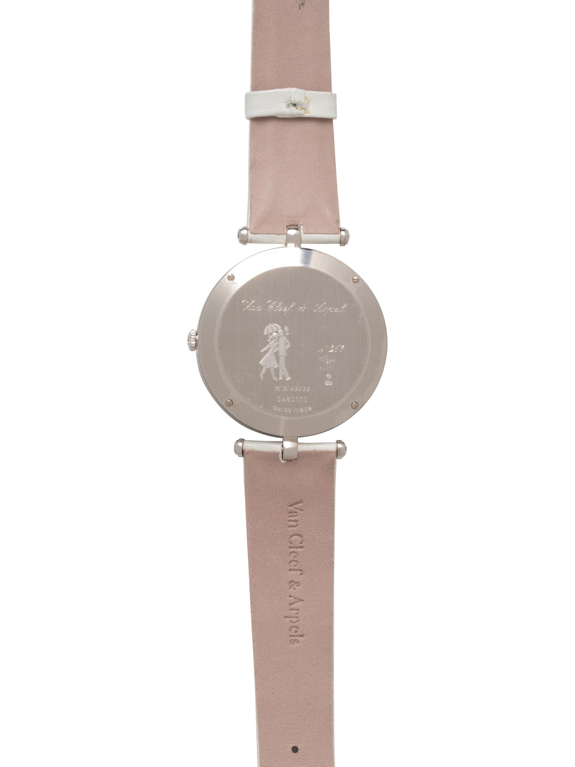 VAN CLEEF & ARPELS, REF. VCARO8TY00 18K WHITE GOLD 'PONT DES AMOUREUX' WATCH