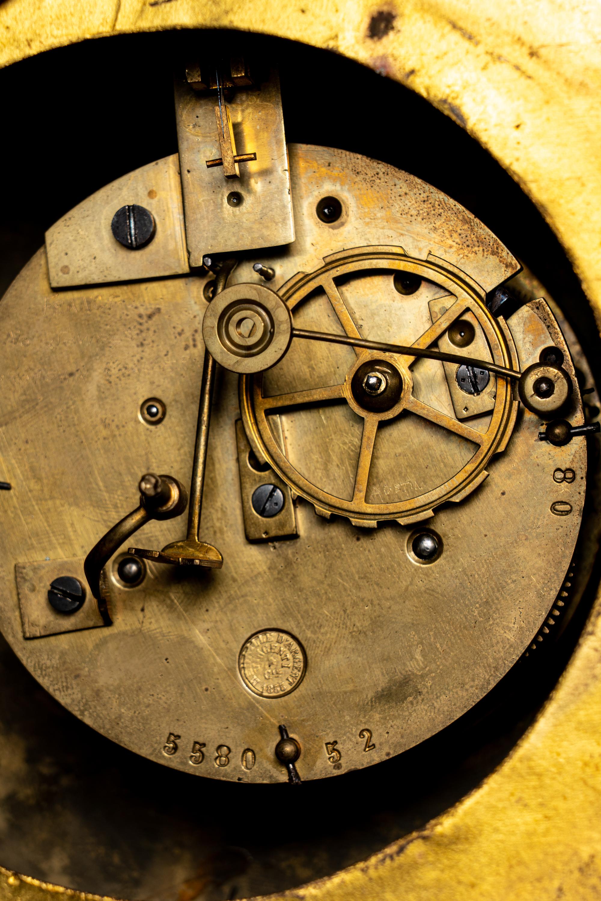 A French Gilt Bronze Cartel Clock