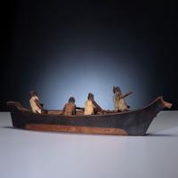 Nootka Canoe, with Four Figures
