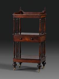 A Regency Rosewood Three-Tiered Etagere