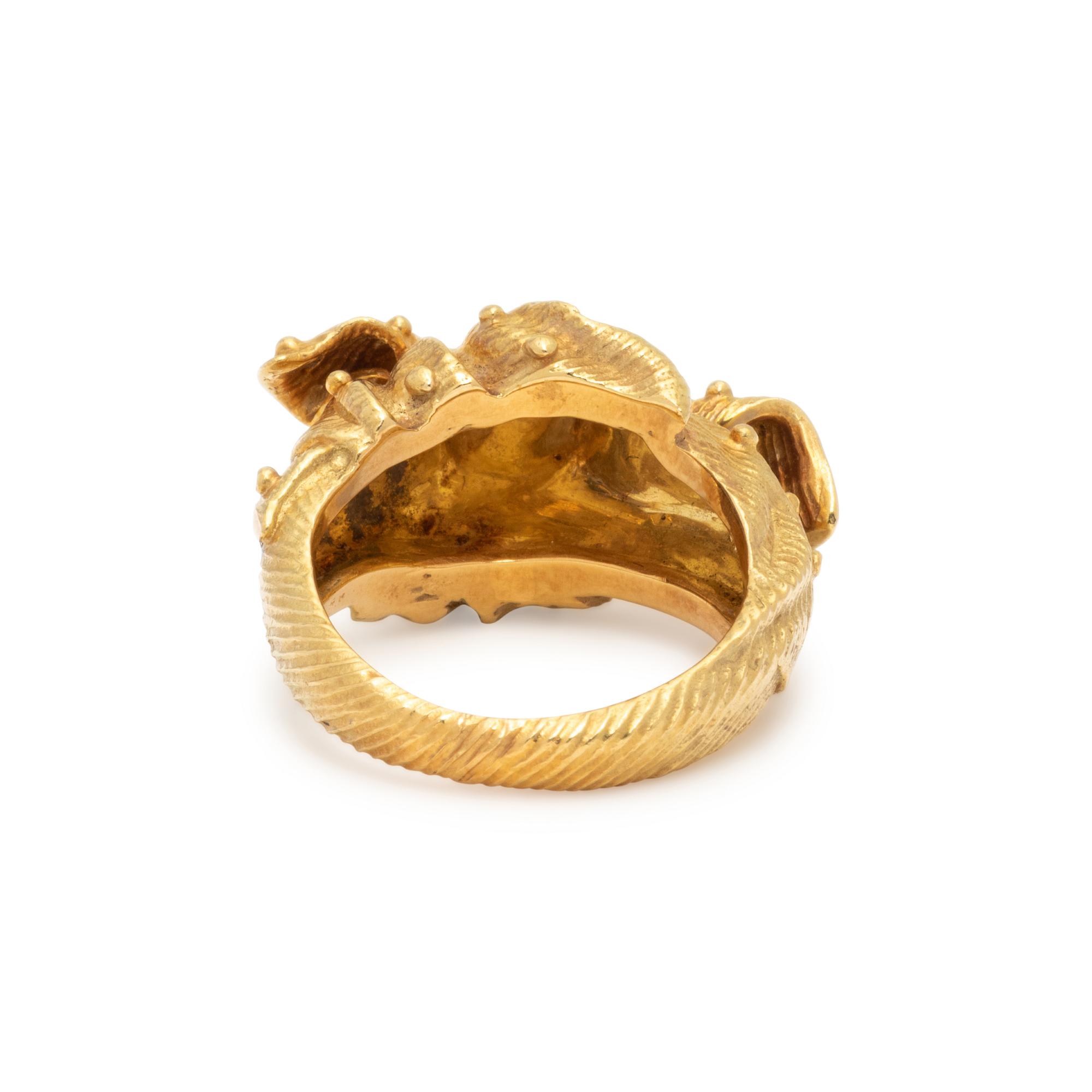 TIFFANY & CO., SCHLUMBERGER, YELLOW GOLD BOW RING