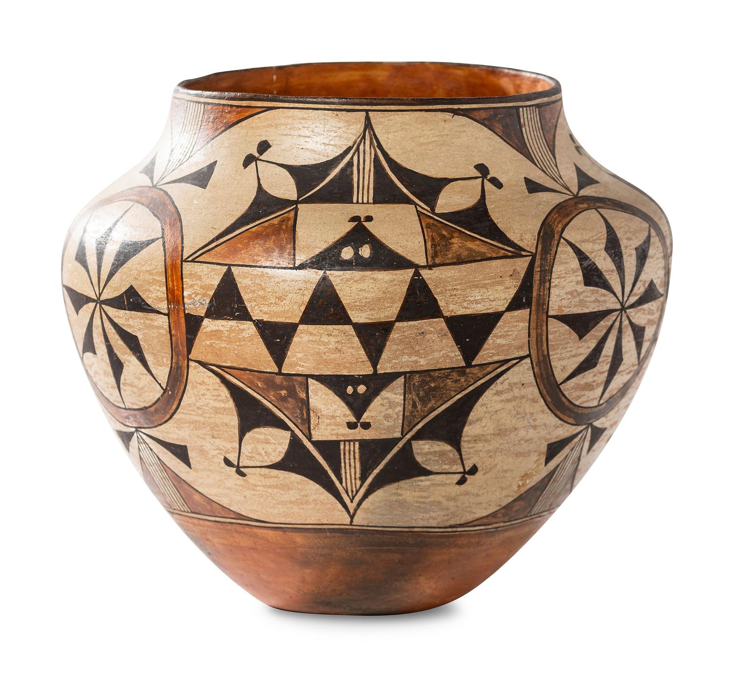 Acoma Polychrome Pottery Olla