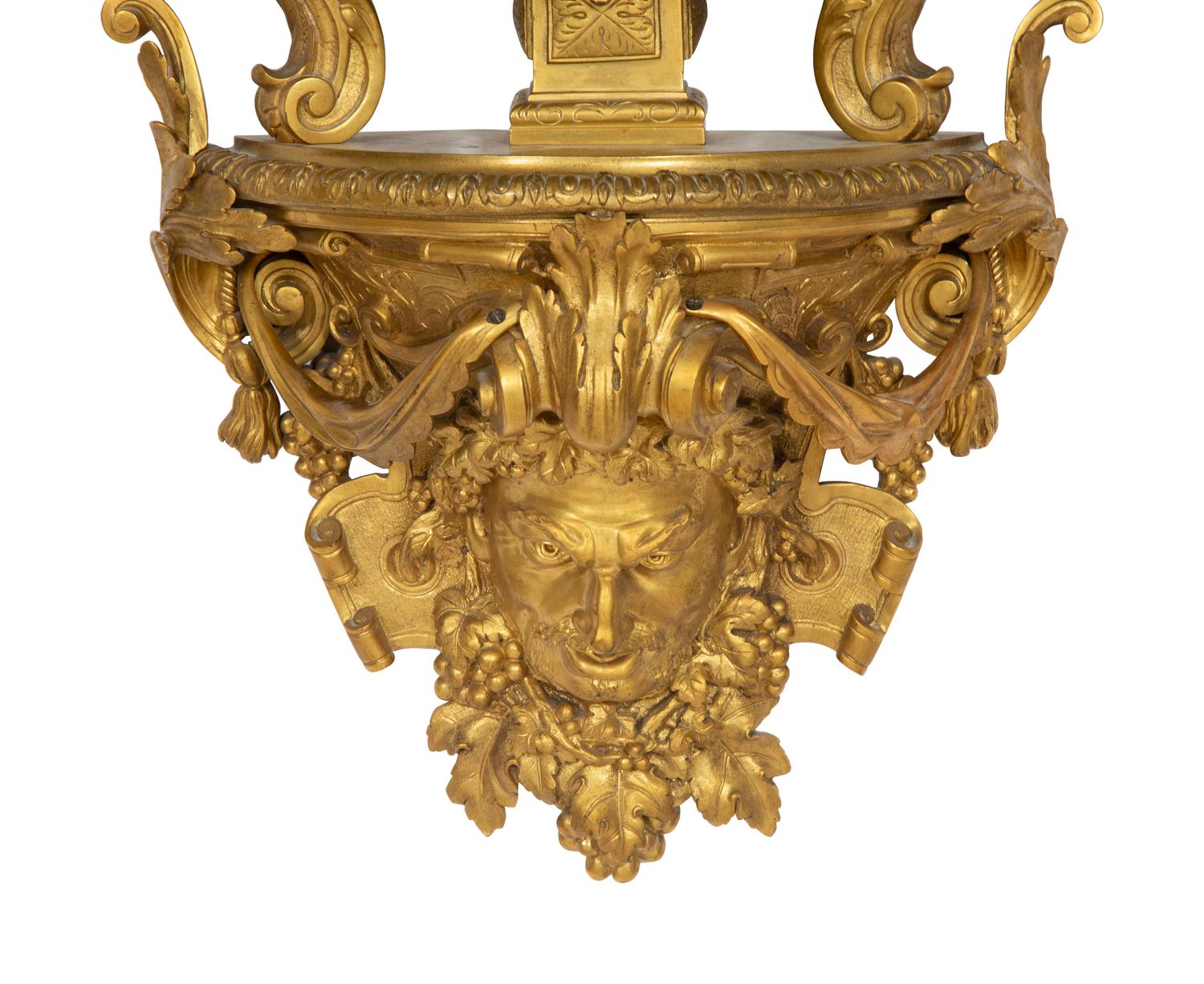 A Continental Gilt Bronze Bracket Clock