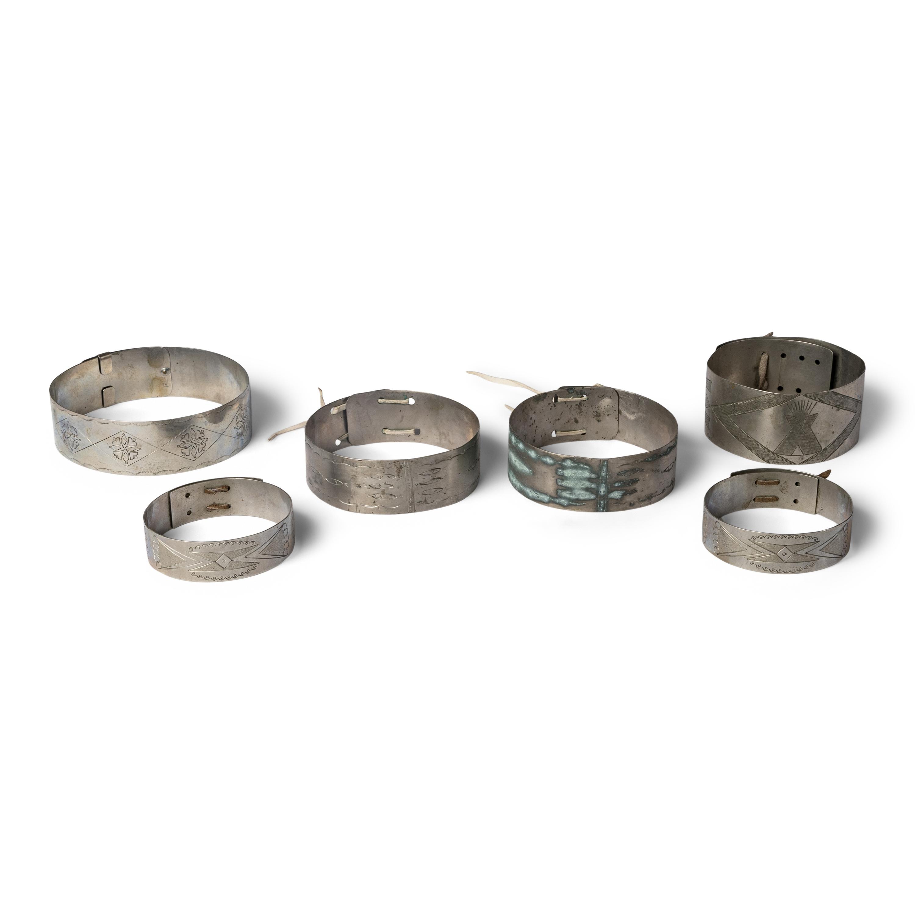 Collection of German Silver Arm Bands, Caesar Family PLUS