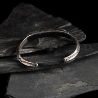 Navajo Stamped and Carinated Ingot Cuff Bracelet with Cerrillos Turquoise