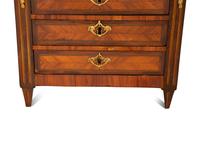 A Louis XVI Diminutive Marble-Top Four Drawer Chiffonier