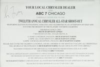 A 2005 Chrysler All-Star Shoot-Out Multi Signed Autograph Program Sheet Featuring Multiple Chicago Sports Legends Including Scottie Pippen, Greg Maddux and Bo Jackson,