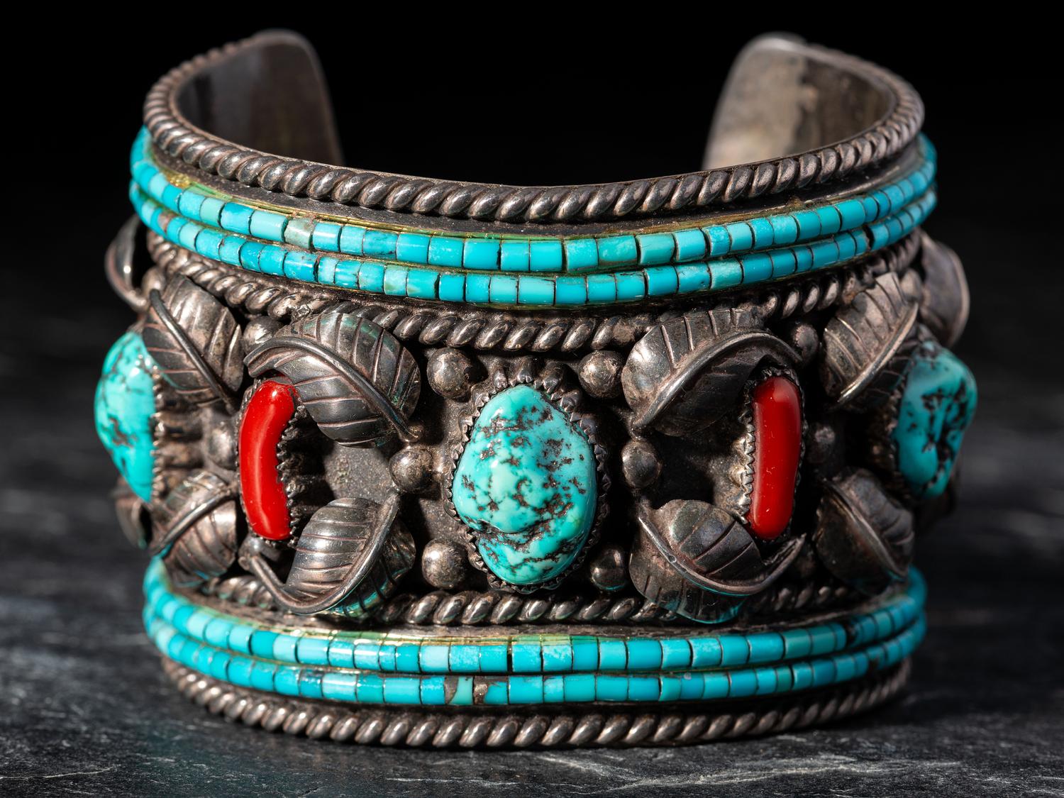 Navajo Silver Men's Cuff Bracelet, ex. R.C. Gorman