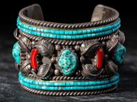 Navajo Silver Men's Cuff Bracelet, ex. R.C. Gorman