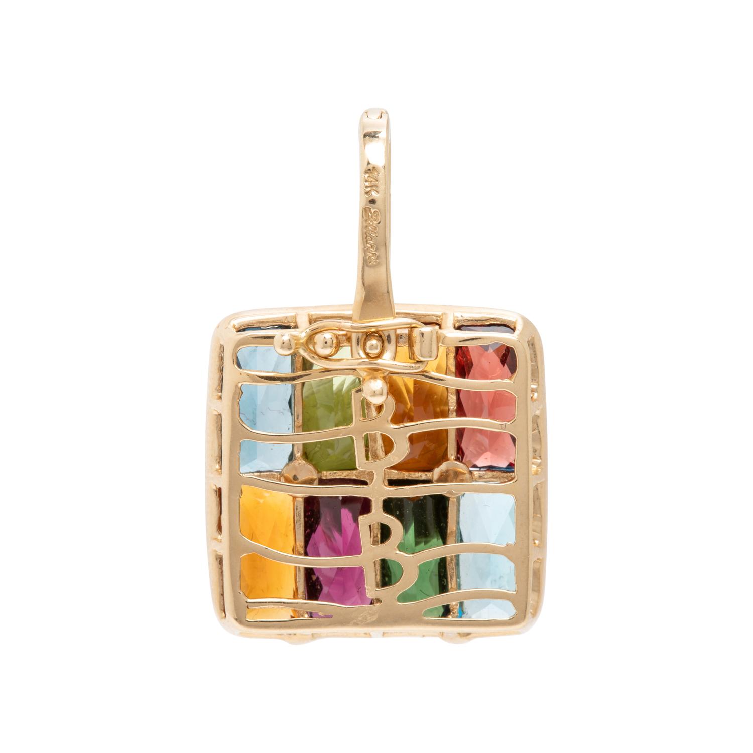 Bellarri, Two Multigem Pendants with Omega Chain