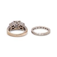 SAPPHIRE AND DIAMOND RING SET