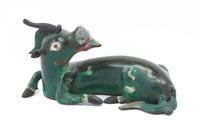 A Chinese Cloisonne Figure of Qilin 18TH/19TH CENTURY Length 9 1/4 inches. — 18TH/19TH CENTURY