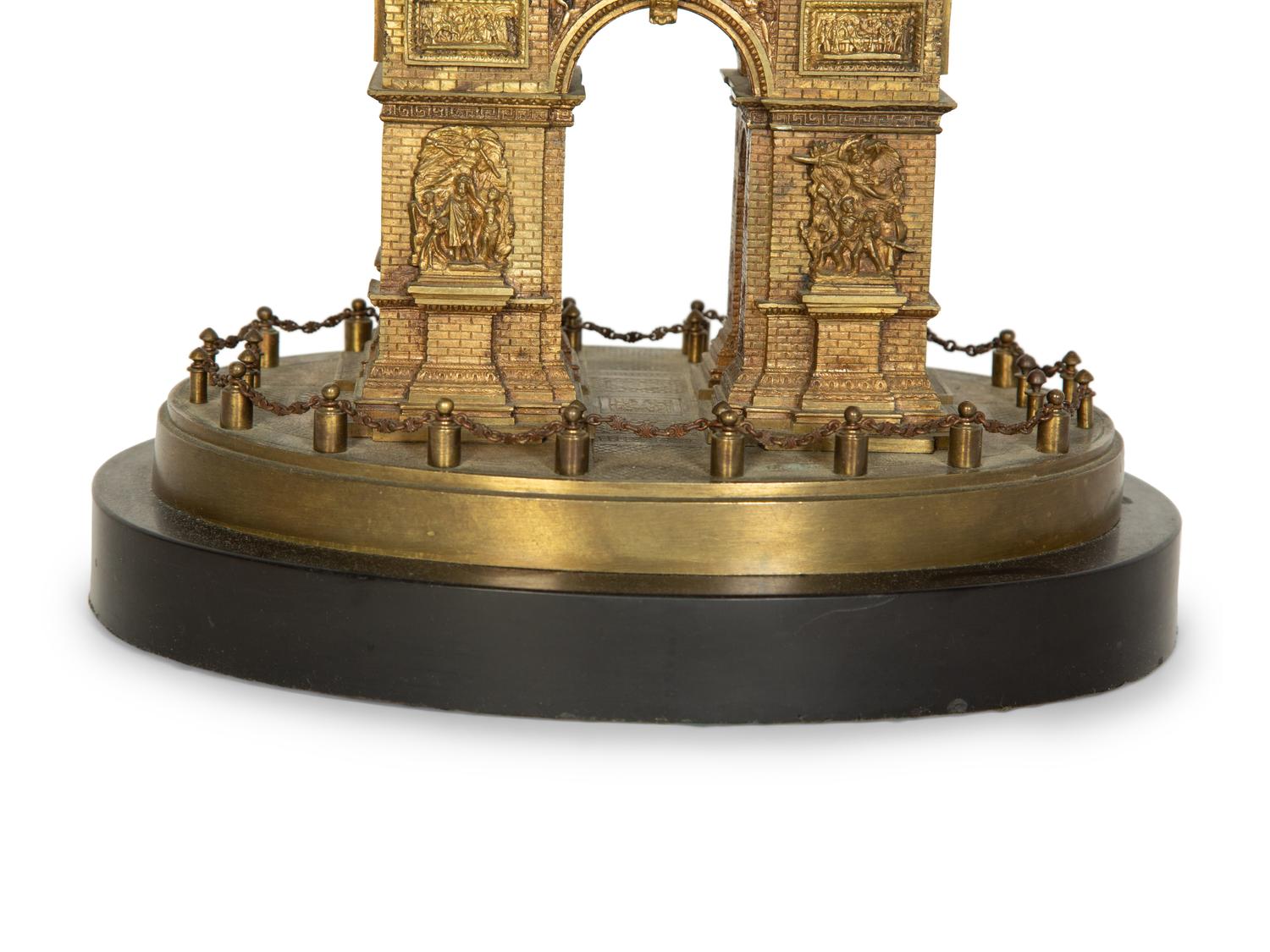 A Grand Tour Bronze Arc de Triomphe Model