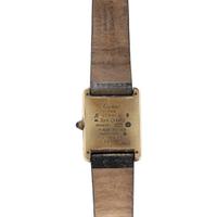 CARTIER, GOLD VERMEIL 'MUST DE CARTIER TANK' WATCH