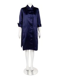 Christian Dior Haute Couture Silk Satin A-Line Coat, 1960s
