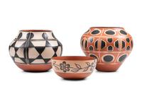 Kewa Pottery Jars and Bowl