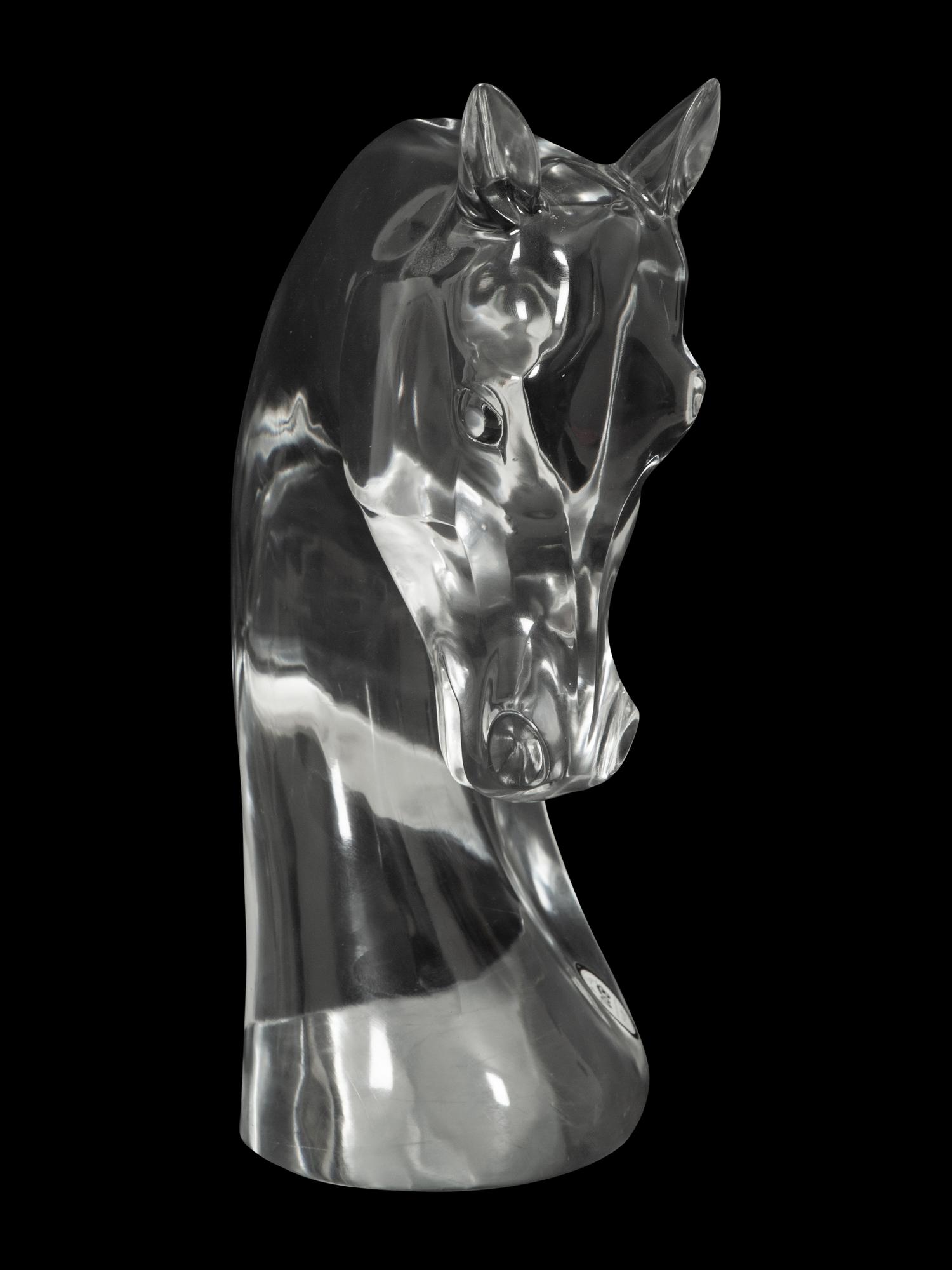 A Lalique Tête de Cheval Sculpture