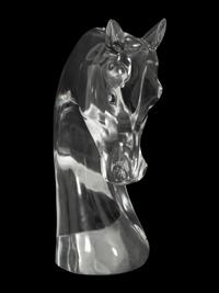 A Lalique Tête de Cheval Sculpture
