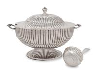 A Mexican Silver Covered Tureen and Ladle