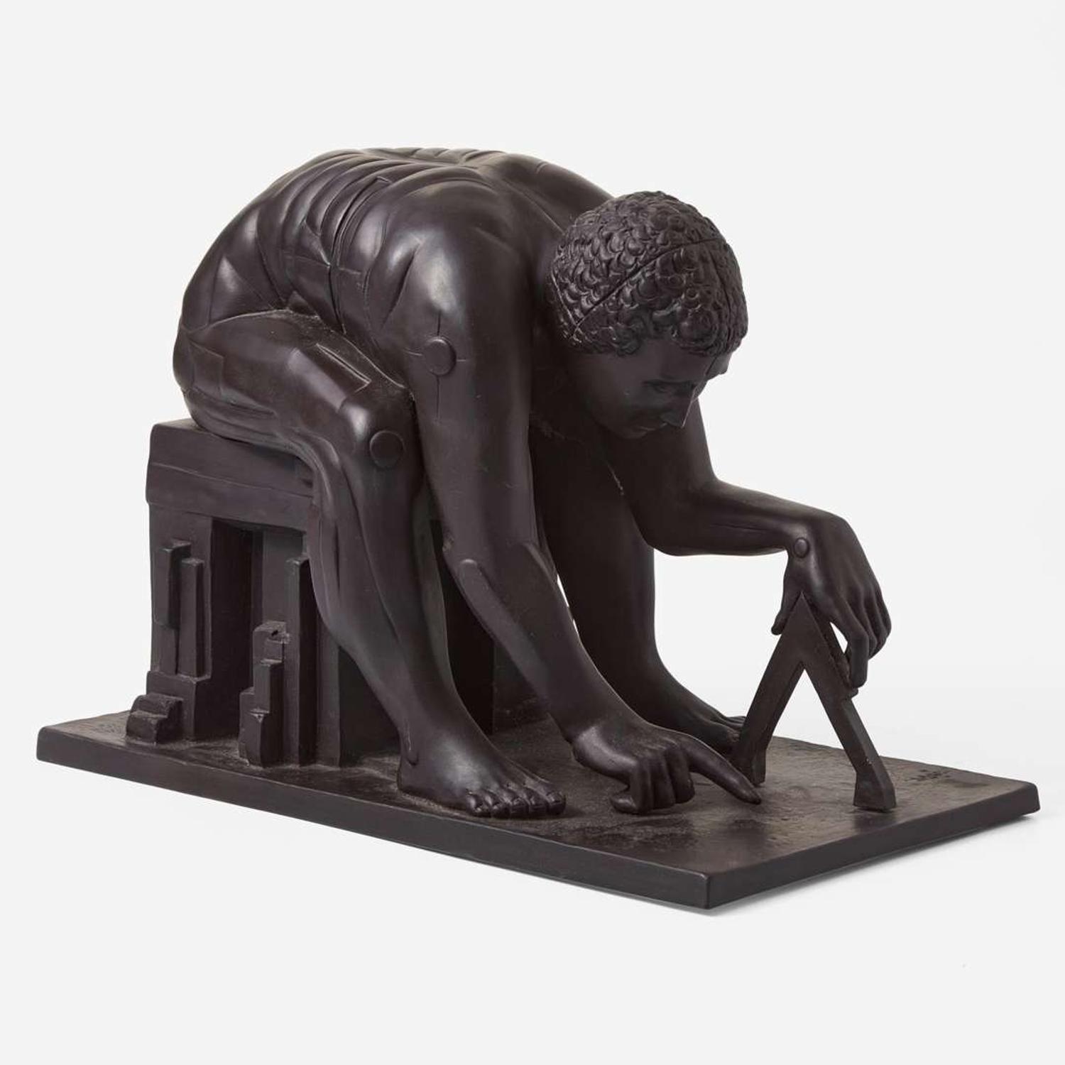 A Wedgwood Eduardo Paolozzi (1924-2005) Designed Black Basalt Sculpture "Newton, Master of the Universe" UK, 1990s