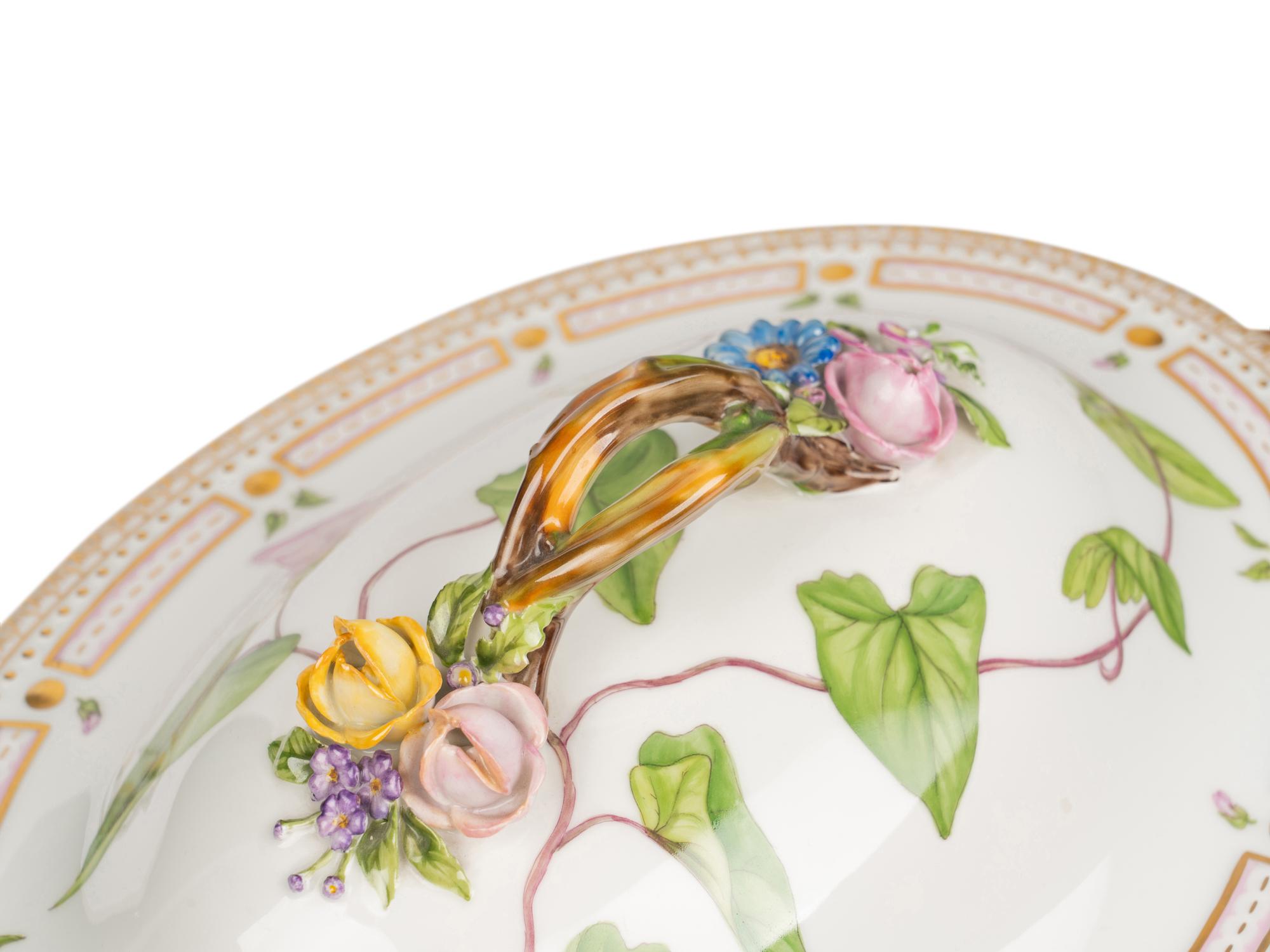 A Royal Copenhagen Flora Danica Porcelain Covered Tureen