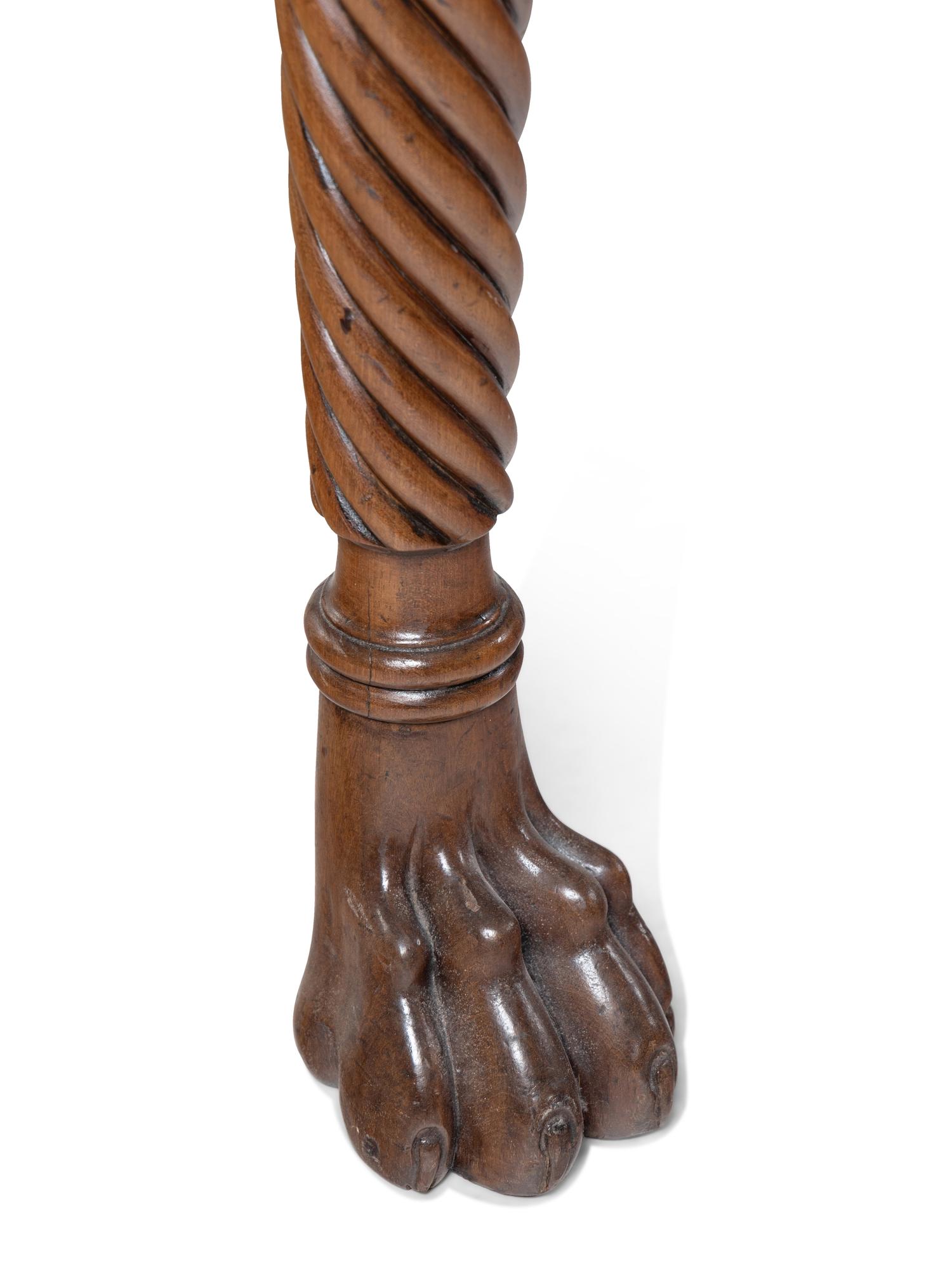 A Regency Style Carved Mahogany Console Table