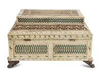 A Russian Prisoner-of-War Carved Bone Table Casket