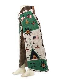 Beaded Hermann Heiser Batwing Chaps, with American Flags