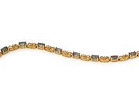 A Yellow Gold and Mystic Topaz Demi-Parure,