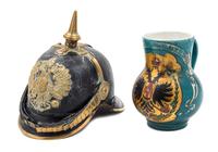 An Imperial German Pickelhaube Height of first 9 inches.