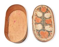 A Painted and Decorated Bentwood Bride's Box, Northern European, 19th Century