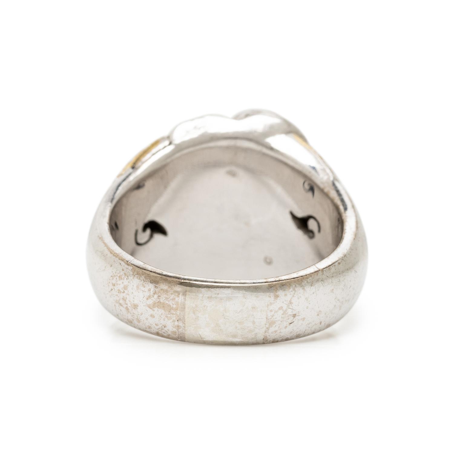 FOCHTMANN, DIAMOND, PLATINUM, AND YELLOW GOLD RING