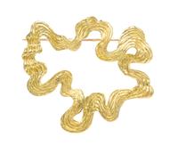 An 18 Karat Yellow Gold Brooch, 14.00 dwts.
