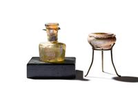 Two Islamic Glass Miniature Vessels