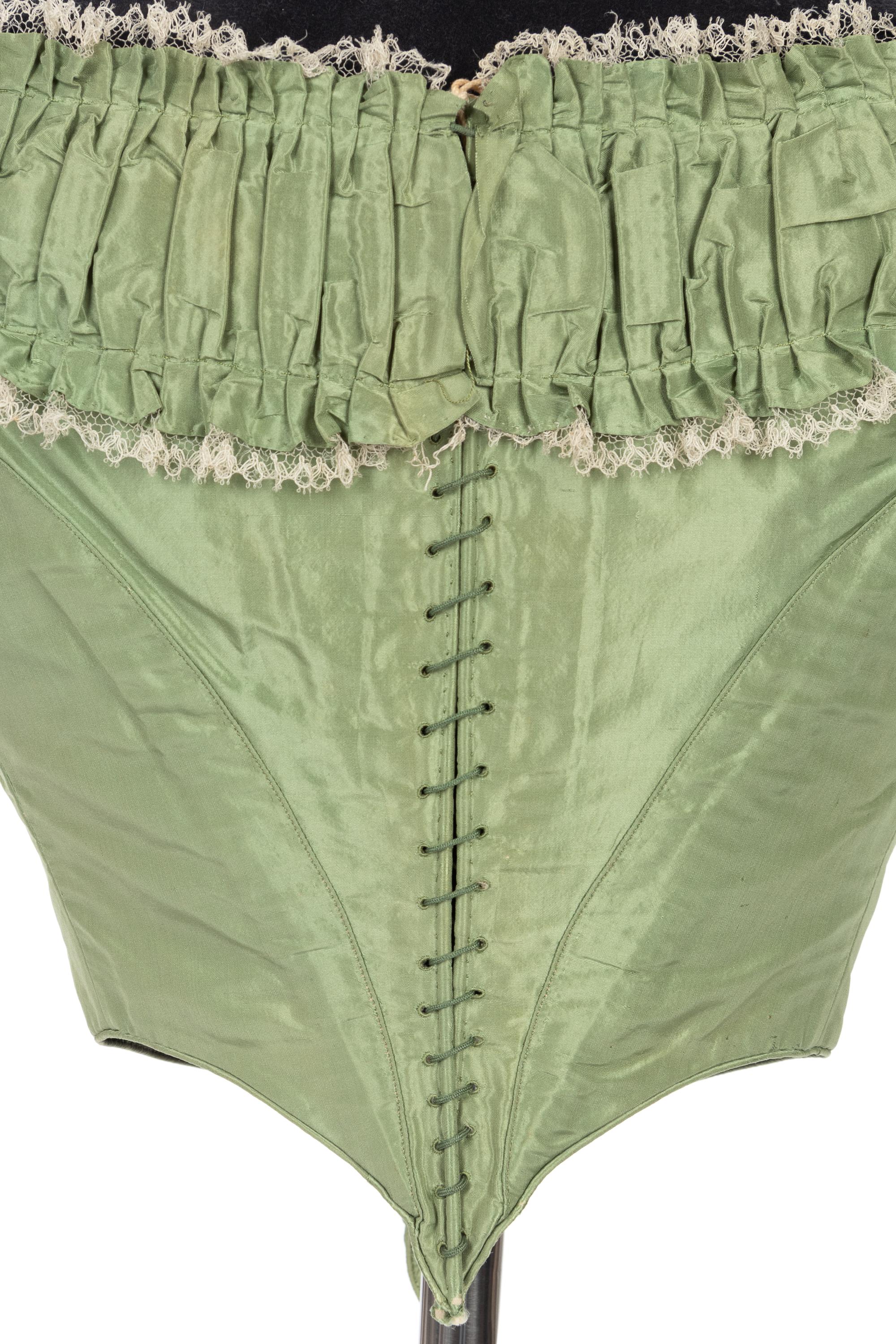 Three Silk Evening Bodices, 1850-60