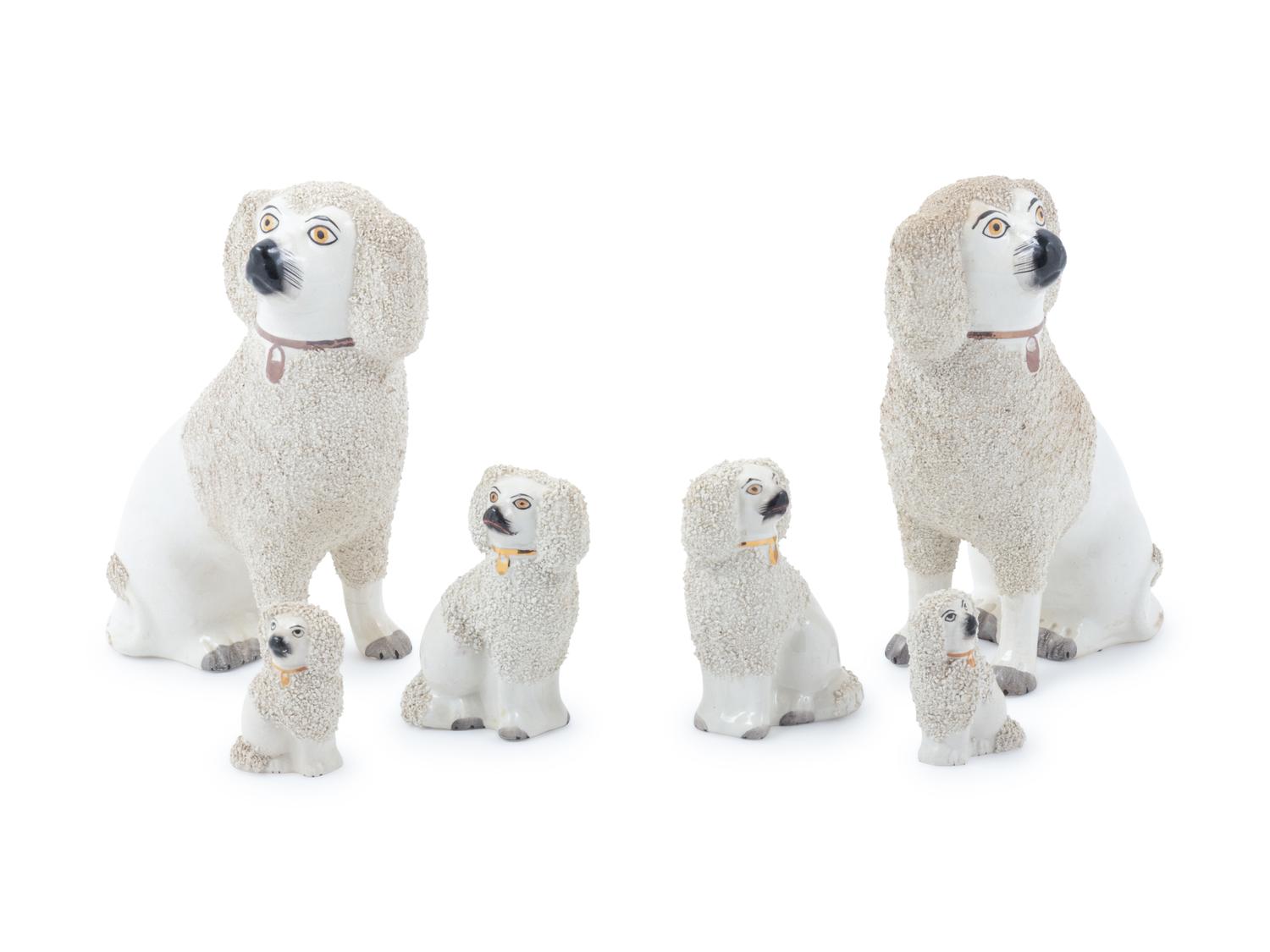 A Group of Six Staffordshire Figures