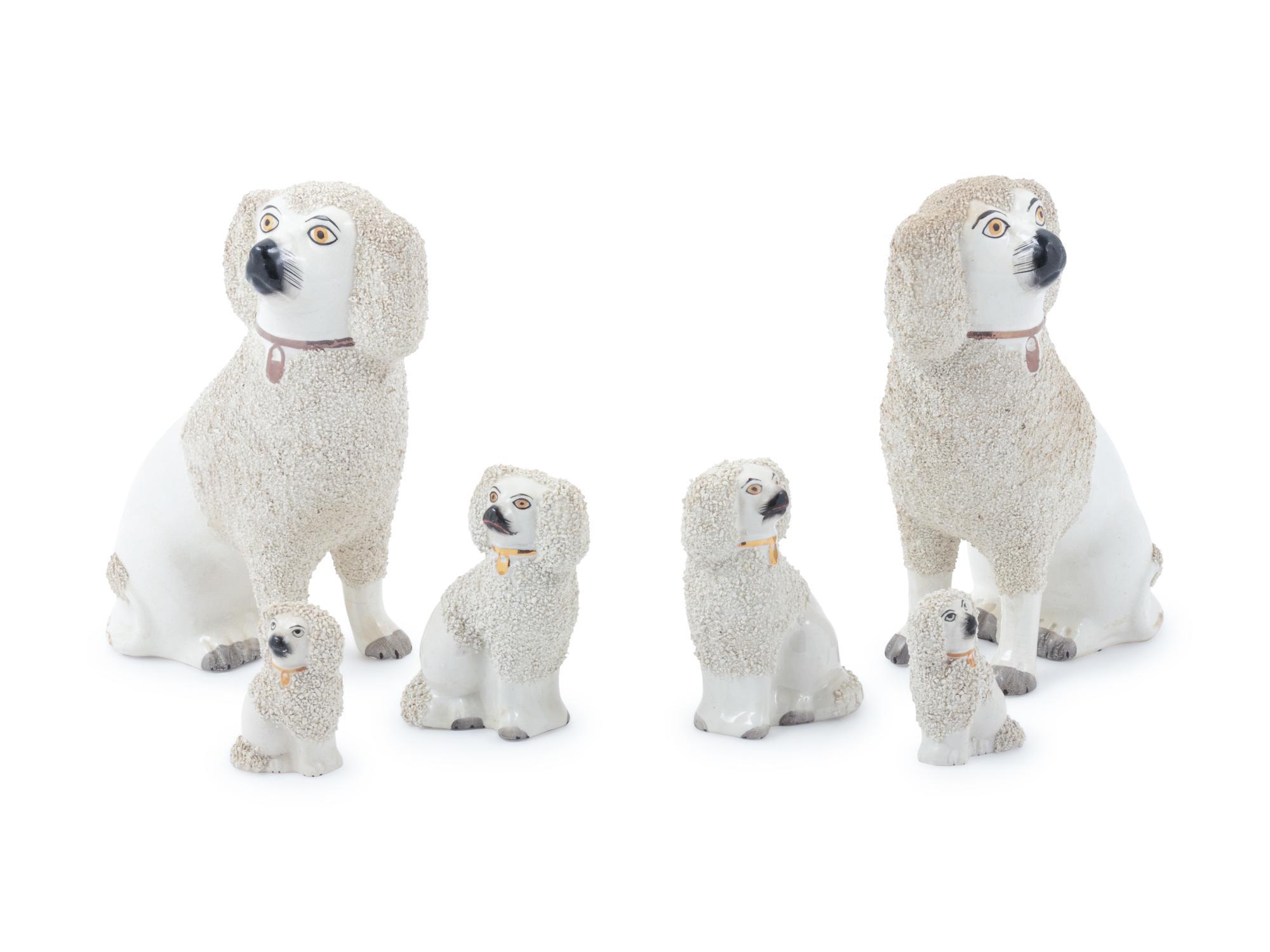 A Group of Six Staffordshire Figures