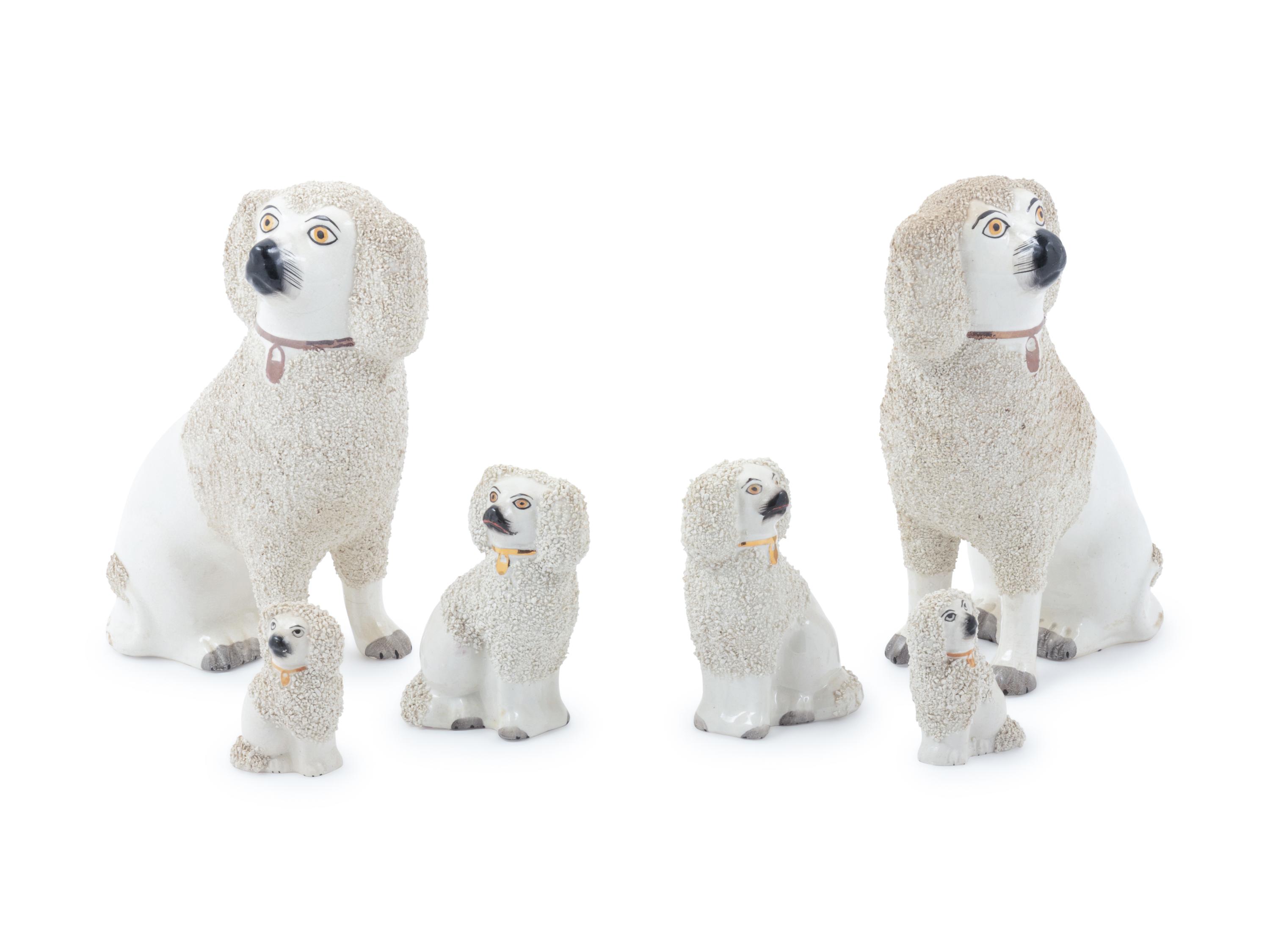 A Group of Six Staffordshire Figures
