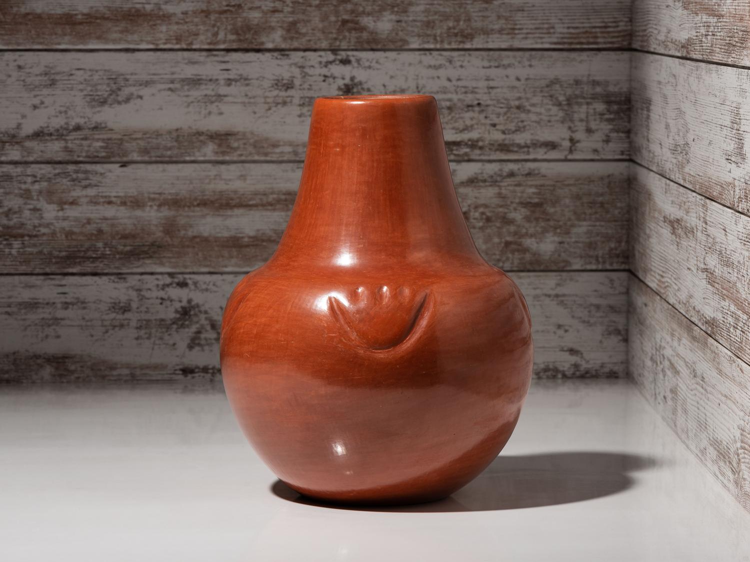 Redware Pottery Jar, Lamp Base