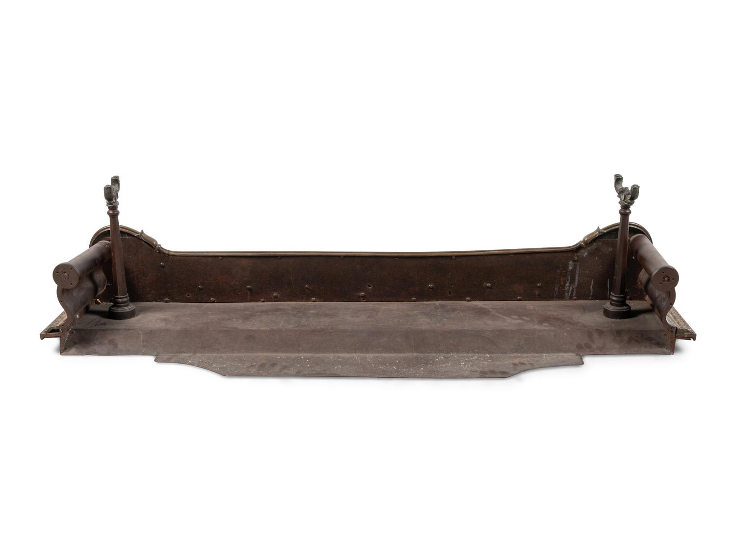 An Empire Style Gilt Bronze Fireplace Fender