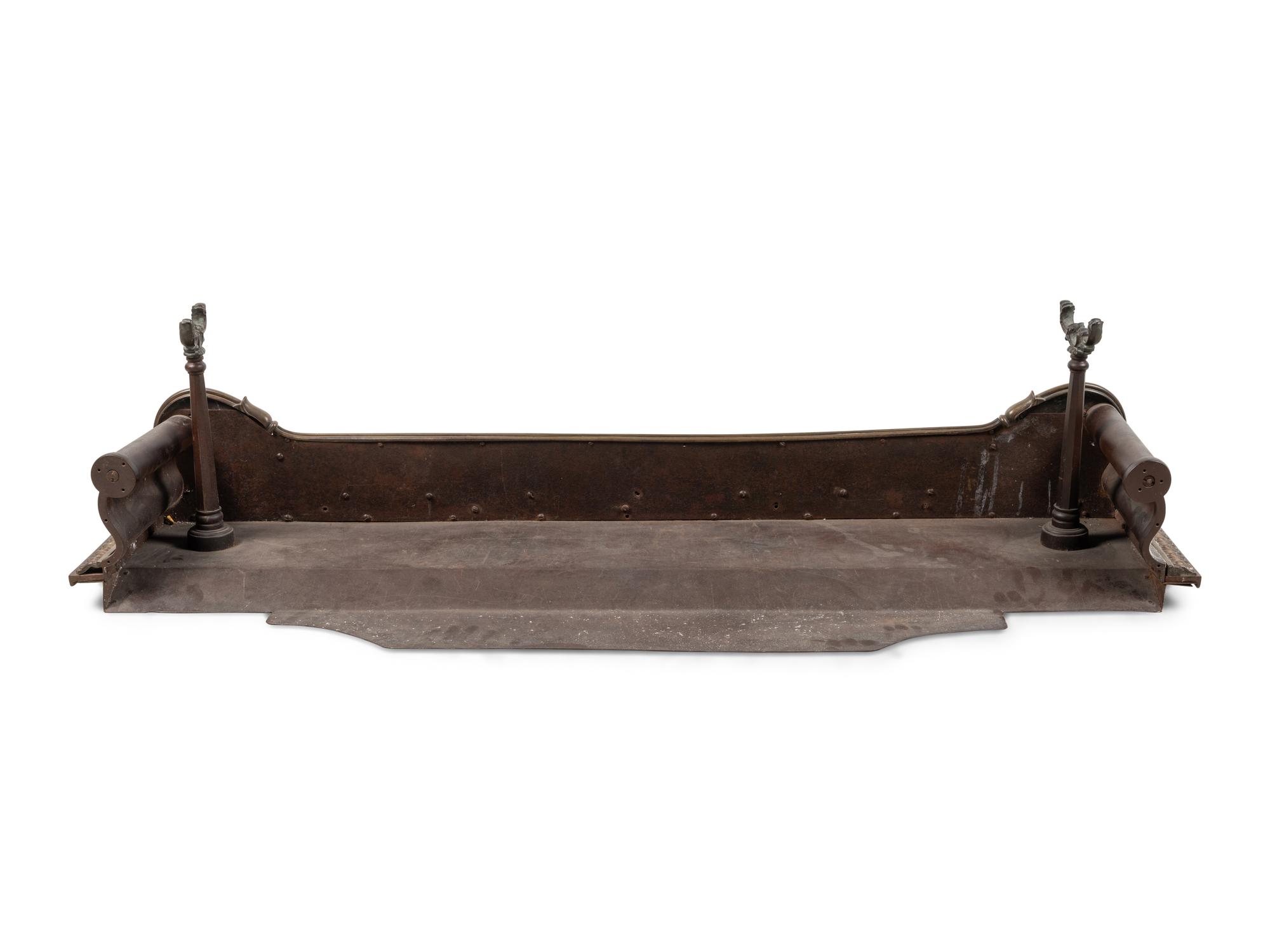 An Empire Style Gilt Bronze Fireplace Fender