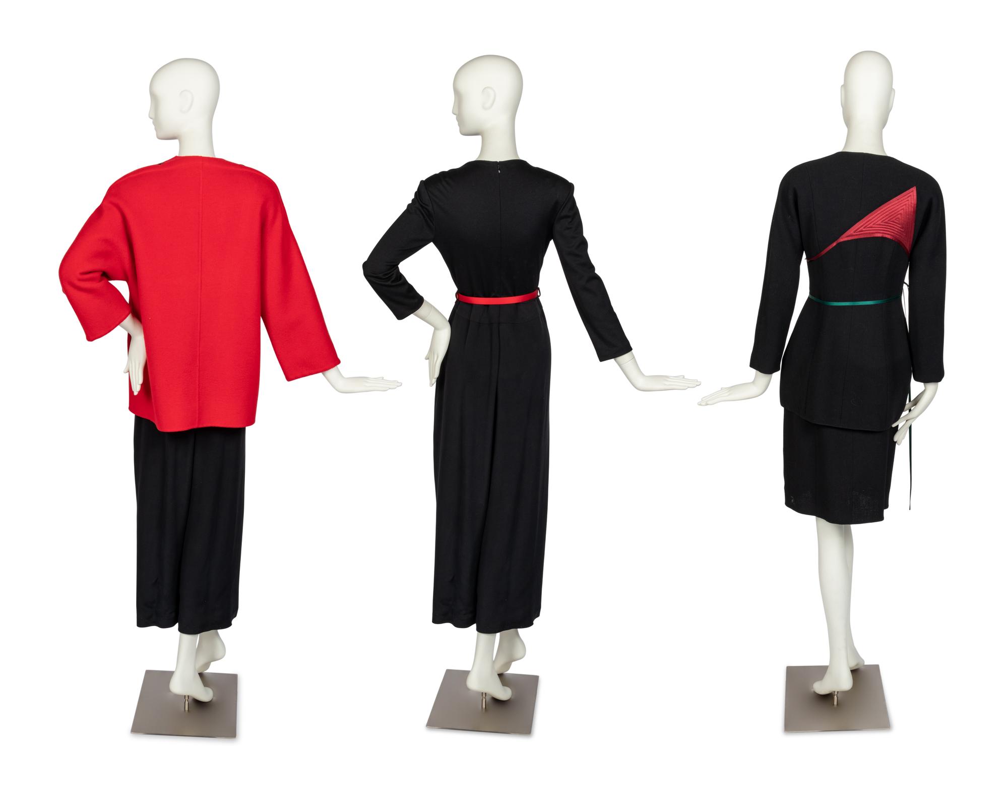 Geoffrey Beene Items: Coat, Jumpsuit, Skirt Suit, 1990s
